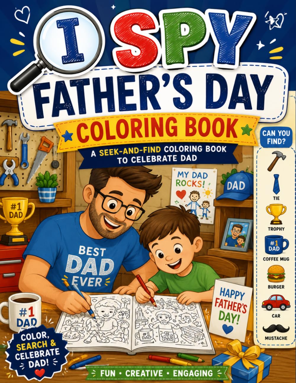 I Spy Father's Day Coloring Book: A Seek-and-Find Coloring Book to Celebrate Dad