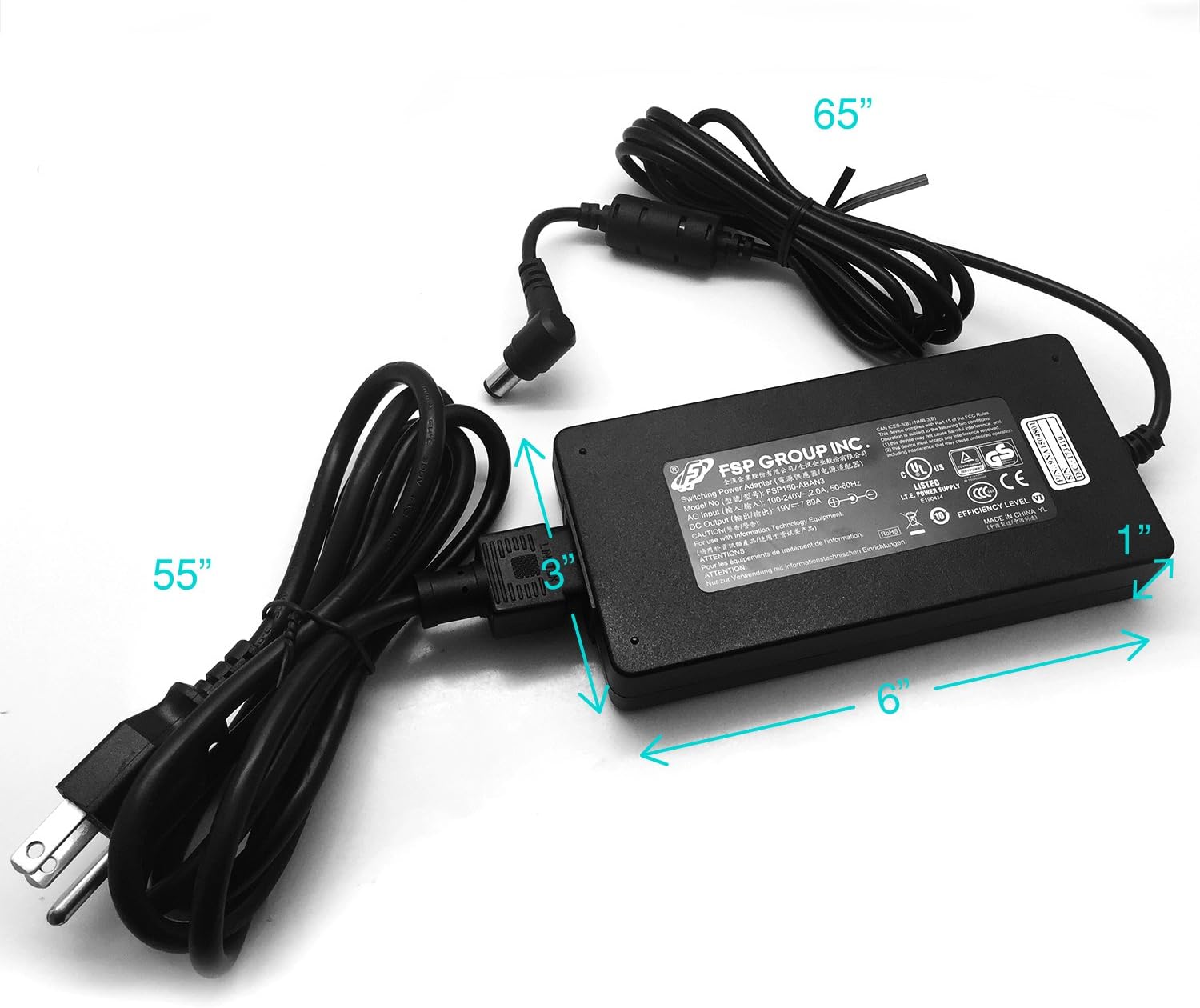 Promo Discount Up To 70% Off FSP Group Mini ITX/19V DC 150W Power Adapter for Intel Motherboard Only (FSP150-ABAN3-R)