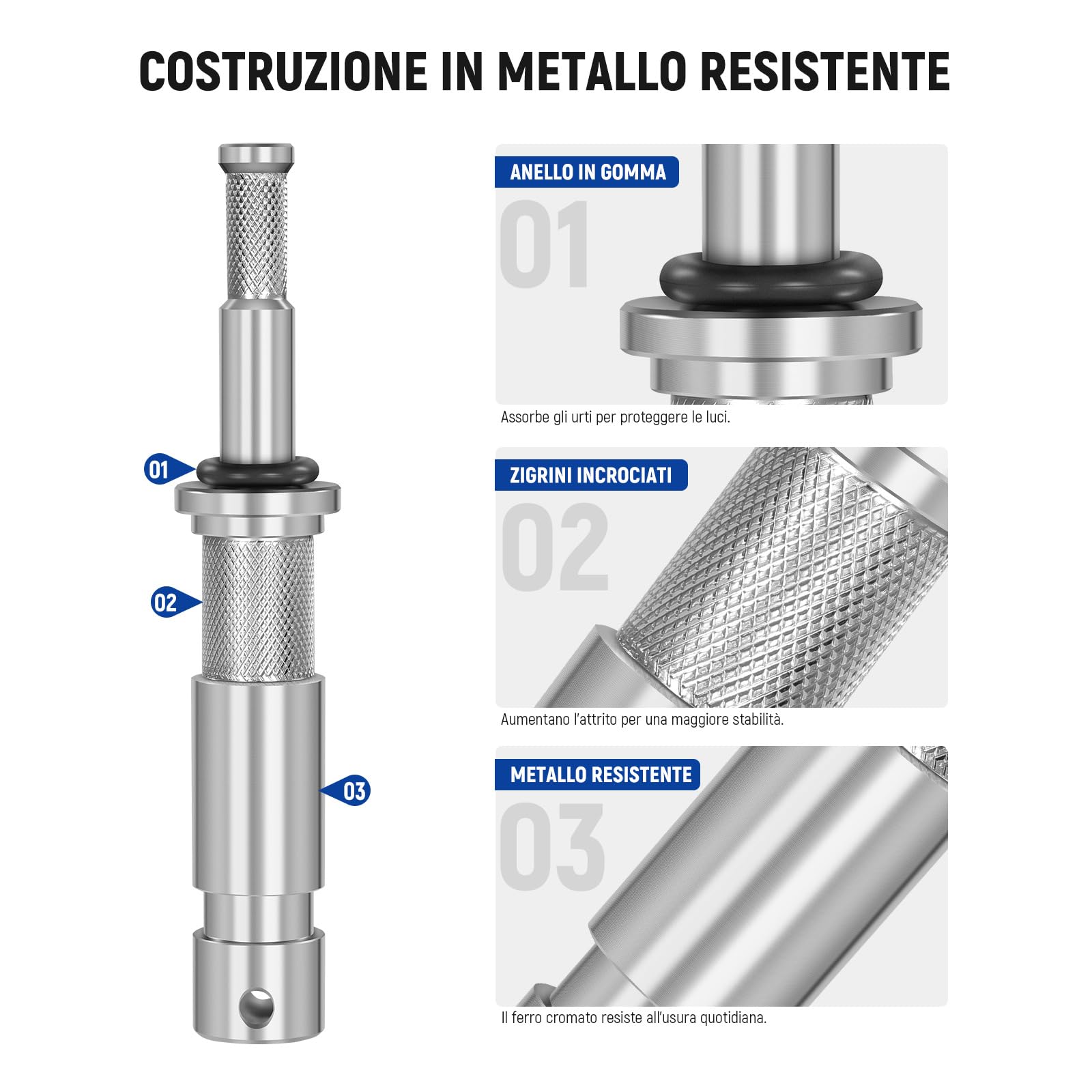 NEEWER Adattatore da Perno Junior a Baby,Adattatore da Perno Maschio Junior da 1-1/8"/28mm a Perno Maschio Baby da 5/8"/16mm per Supporto a C,Supporto per Luci per Uso Intensivo, Morsetto per TV,UA027