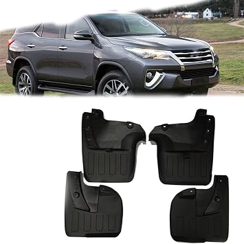 4PCS Car Mudguards Cladding Splash Durable Flaps Mudflap Wheel Flap Accessories For T&oyota For Fortuner SW4 20162019 Mud Flaps