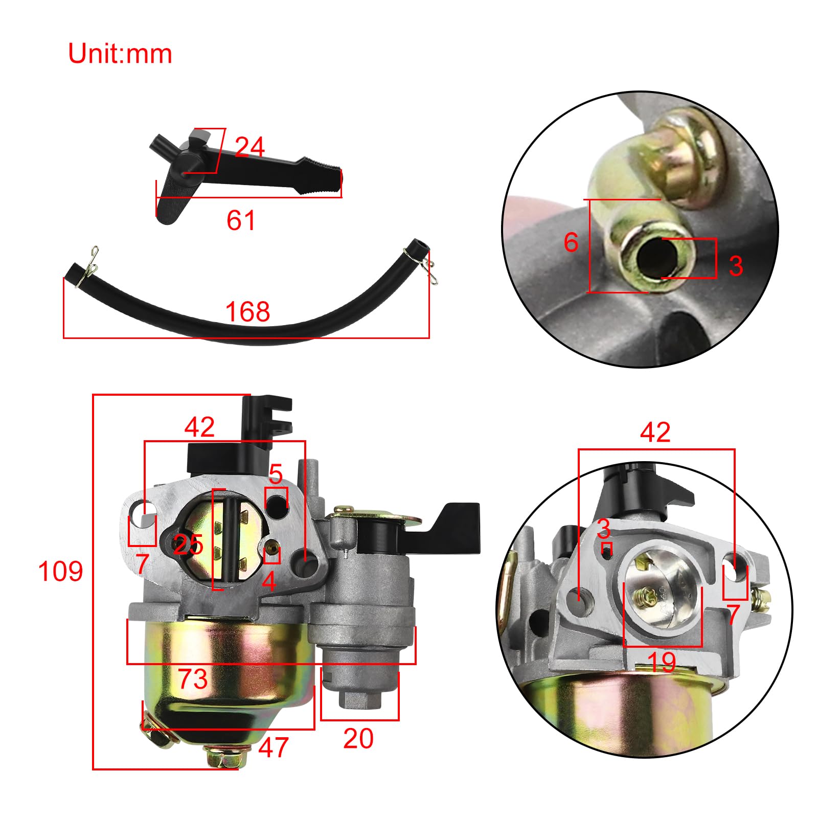 Amazon.com: FLYPIG GX160 GX168 Carburetor for Honda GX140 GX160