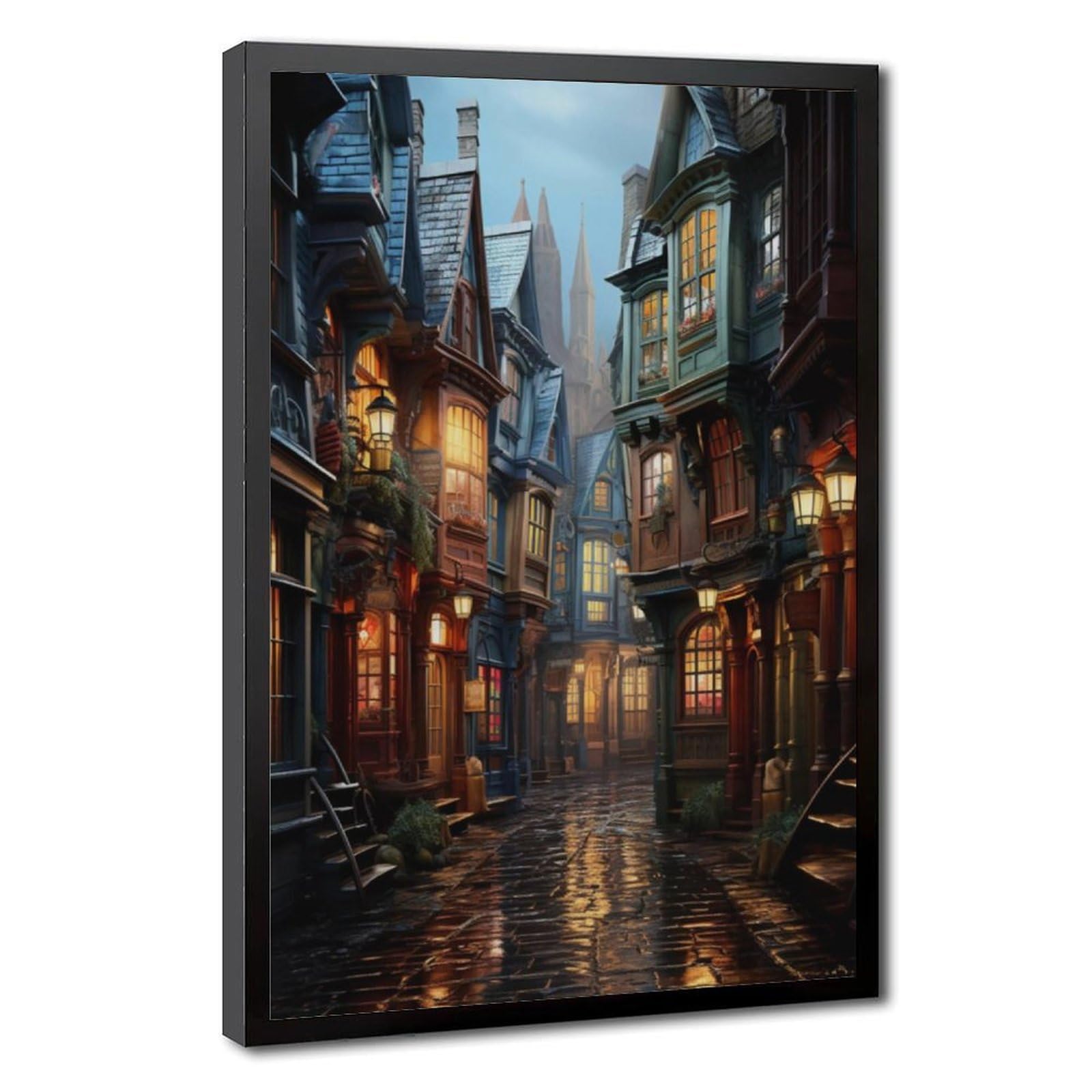 Bareronor Magic Street Poster Canvas Poster Bedroom Decor Landscape Office Room Decor Gift 24" L X 36" W