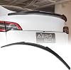 AeroBon Real Carbon Fiber Trunk Spoiler Compatible with 2020-2024 Tesla Model Y Rear Spoiler MV Style Motorsport Version