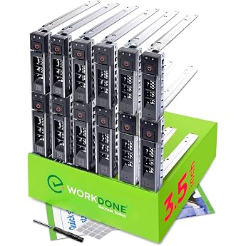 WORKDONE 12-Pack 3.5 Caddy Compatible with Dell PowerEdge 17-14 Gen WH5D2