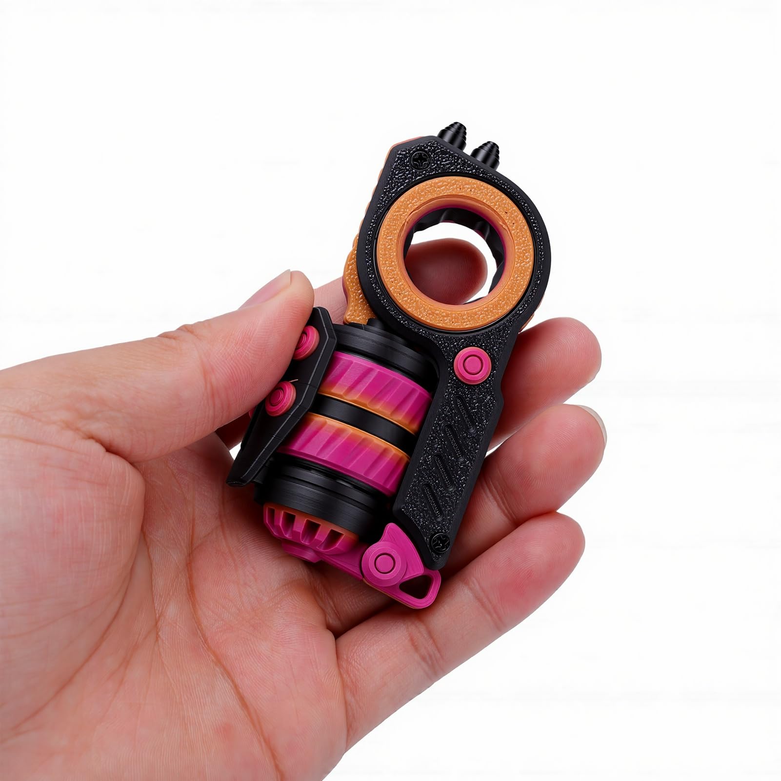 Jiawu Zmysłowa Zabawka Fidget, materiał PLA Wiele Trybów Zabawy Fidget Slider Zabawka, Suwak na Palcu z Koralikami Magnetycznymi Dźwięki Toczenia dla Dorosłych Nastolatki Biuro Klasa