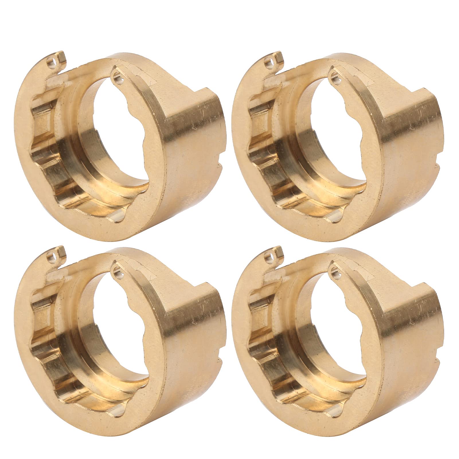Set Contrappesi in Ottone per ‑4 RC Crawler Contrappeso Durevole per Controllo di Precisione 39 Mm Oro 2 Paia (2 paia)