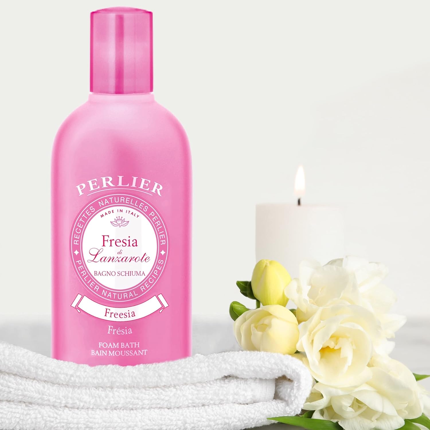 Perlier Lavender Foam Bath Natural & Calming Aromatherapy Bubble Bath for Women & Men, Rich Foaming Formula Provides Deep Moisturization, Hydration for All Skin Types, (16.9 Fl Oz.)