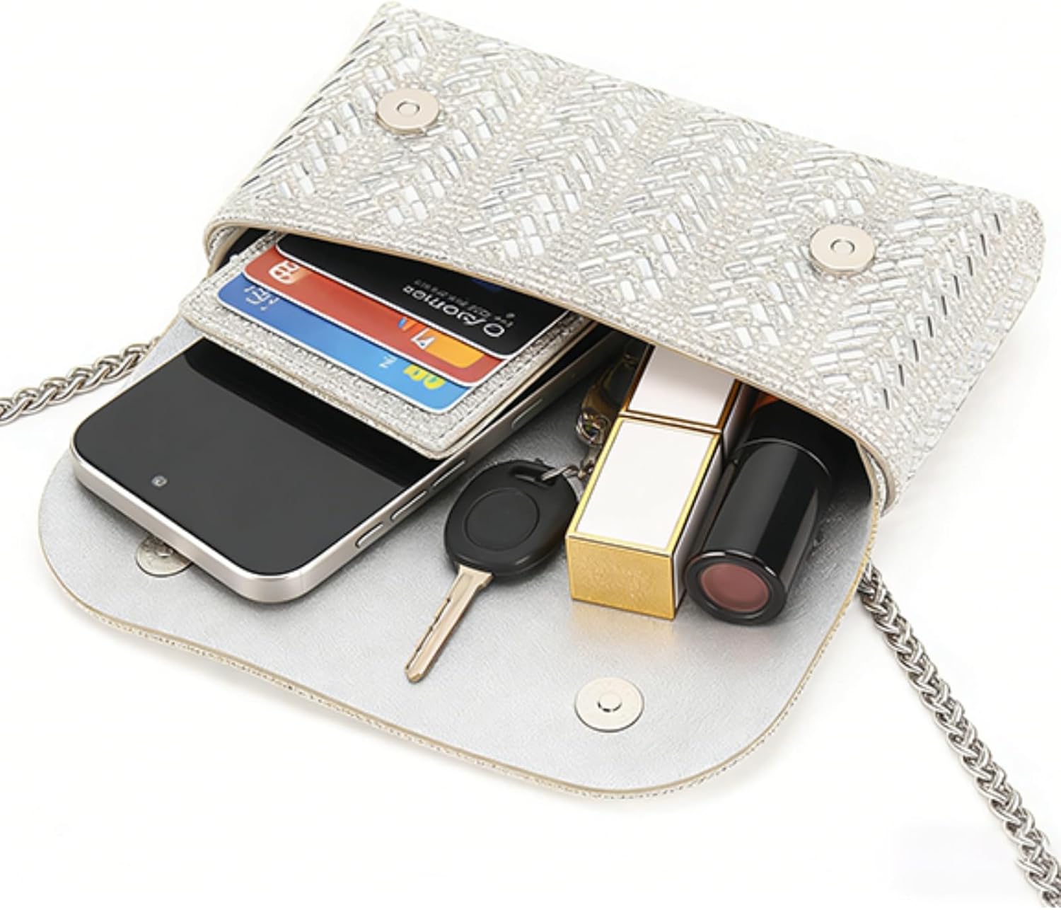 2026 Rhinestones Clutch Purses for Women 3d Evening Bags PU Leather Handbag for Wedding