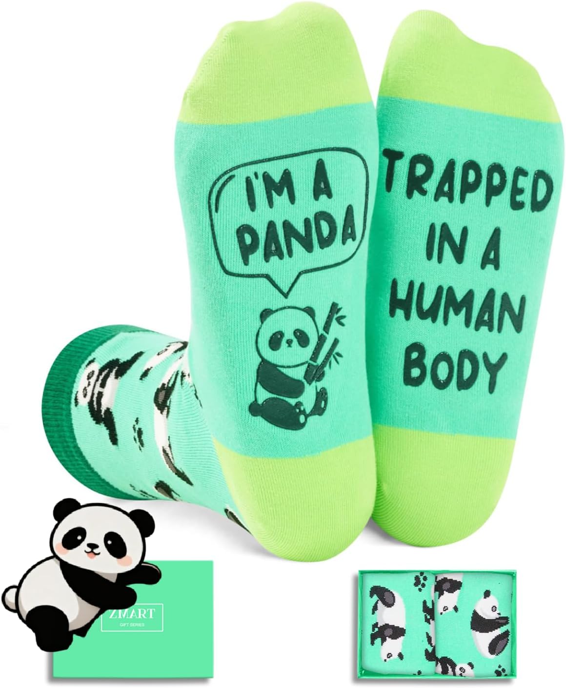 Zmart Funny Socks for Women Men - Sloth Monkey Gifts, Wolf Panda Fox Socks for Teens