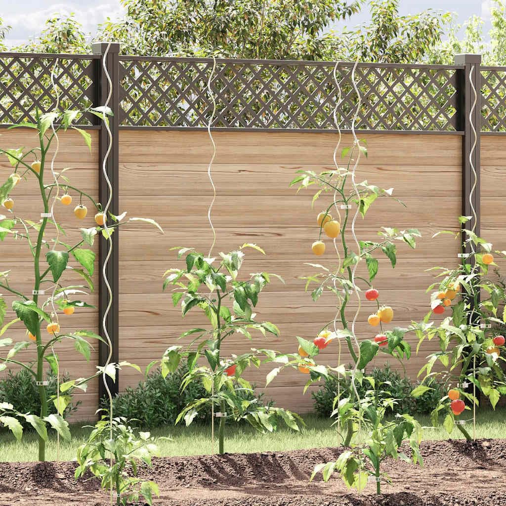 Tomaten-Spiralstäbe 50 STK. 170 cm aus verzinktem Stahl, Rankhilfe für Tomaten und Kletterpflanzen, korrosionsbeständig und rostfrei, ohne Anbinden nutzbar