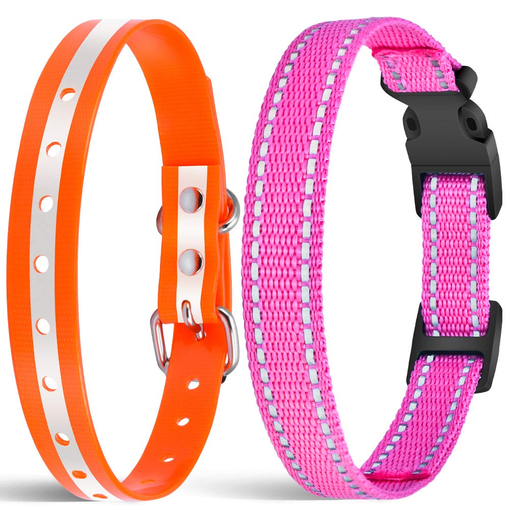 Paipaitek Collar Replacement Strap, Dog Shock Collar Replacement Strap Fits Most of Pet Fence and Bark Collars Receivers - Durable & Adjustable -2 Pack