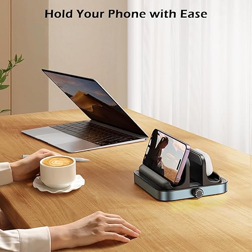 Miniatura 9 de Soporte vertical para laptop, 3 ranuras para ahorrar espacio, soporte de escritorio de aluminio con base ajustable compatible con MacBook Surface