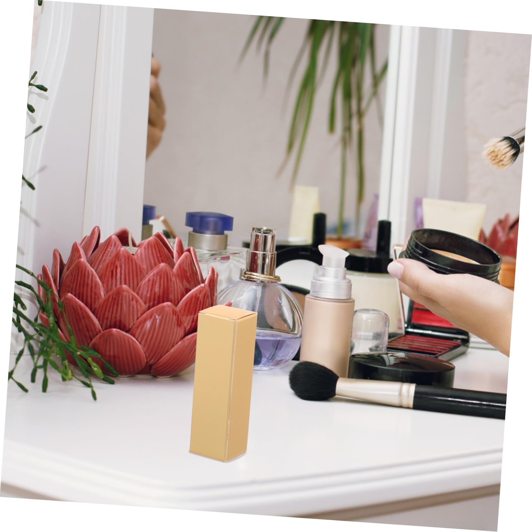 BESTYASH 4 Sätze Geschenkboxen Für Lippenstifte Leere Papierboxen Für Lipgloss Verpackungsboxen Für Faltbare Aufbewahrungsbehälter Für Lippenpflege Und Parfum Für Reisen Und 50 Stück * 4