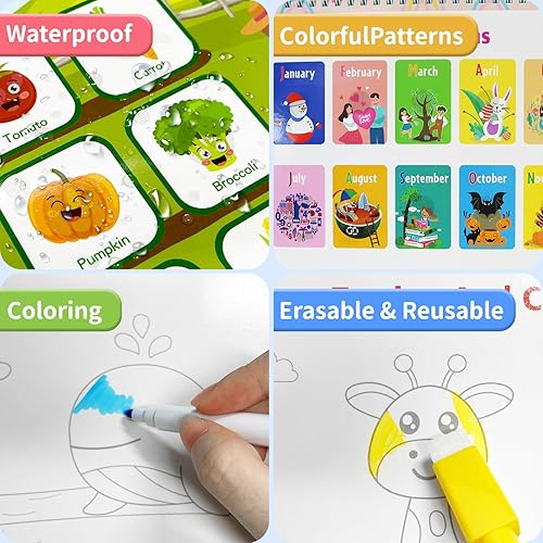 Miniatura 7 de Libro de práctica de escritura a mano para niños, libro de actividades de aprendizaje preescolar para niños pequeños de 3, 4, 5 años, 40 páginas,