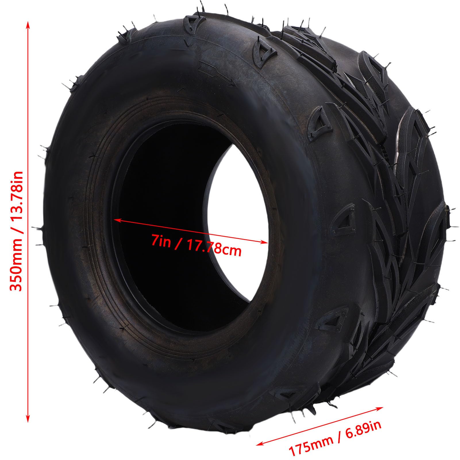 Tbest Sportowa Opona ATV 16x8 7 Gumowe Bezdętkowe Koło Terenowe o Zwiększonej Przyczepności do Gokarta i Wózka UTV Quad 4 Warstwy Trwały Piasek Błotny