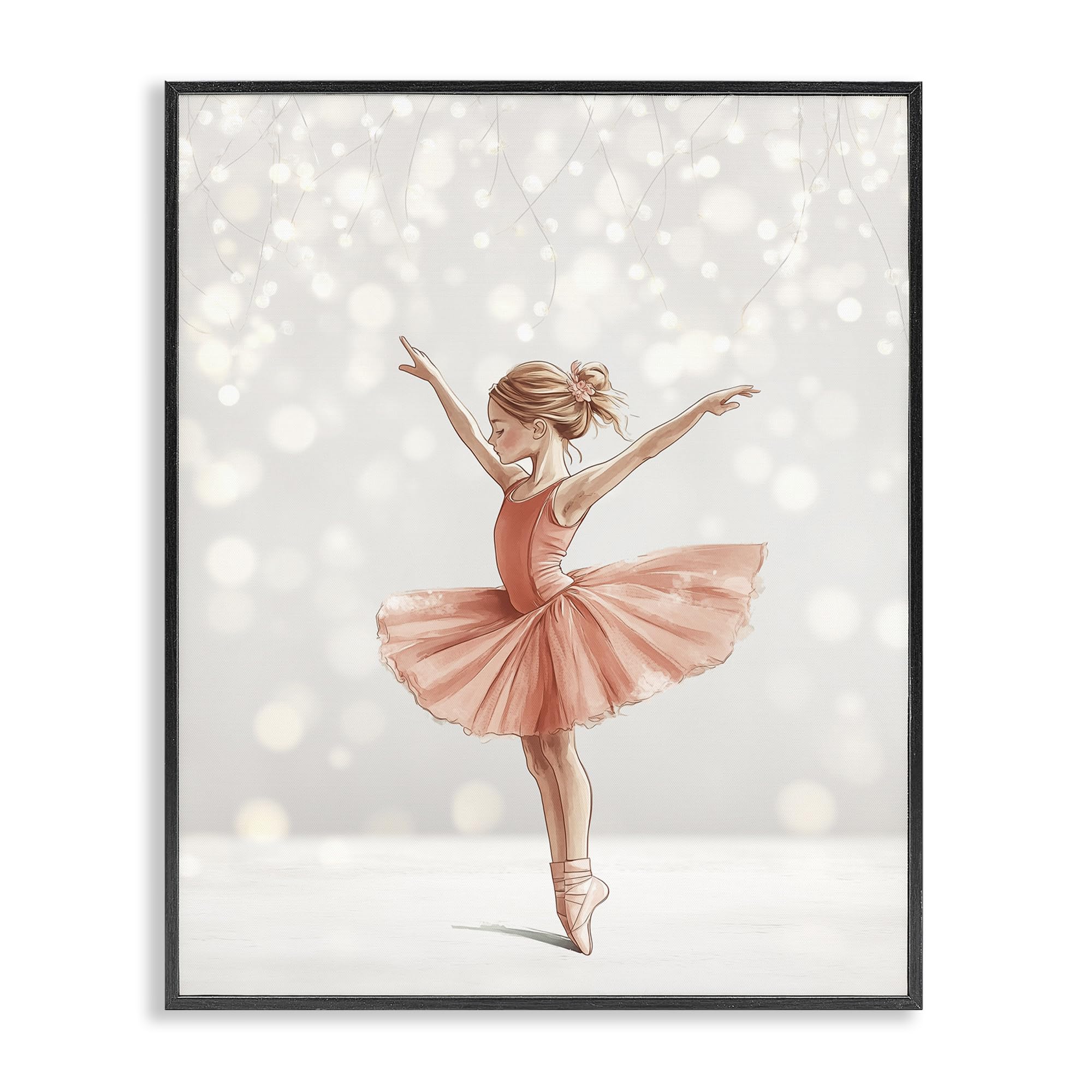 Stupell Industries 'Dancer In The Light', Framed Giclee Art, Black, 16 x 20 Inches, Easy to Hang and Sturdy, Made in USA, by Christine Simpson Art