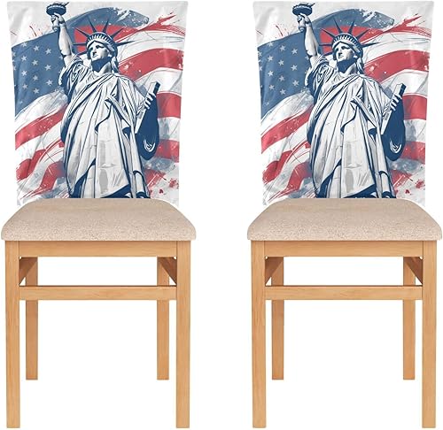 Miniatura 2 de 4 de julio Día de la Independencia White Liberty - Fundas decorativas para sillas de comedor retro, fundas extraíbles para sillas de comedor, 6
