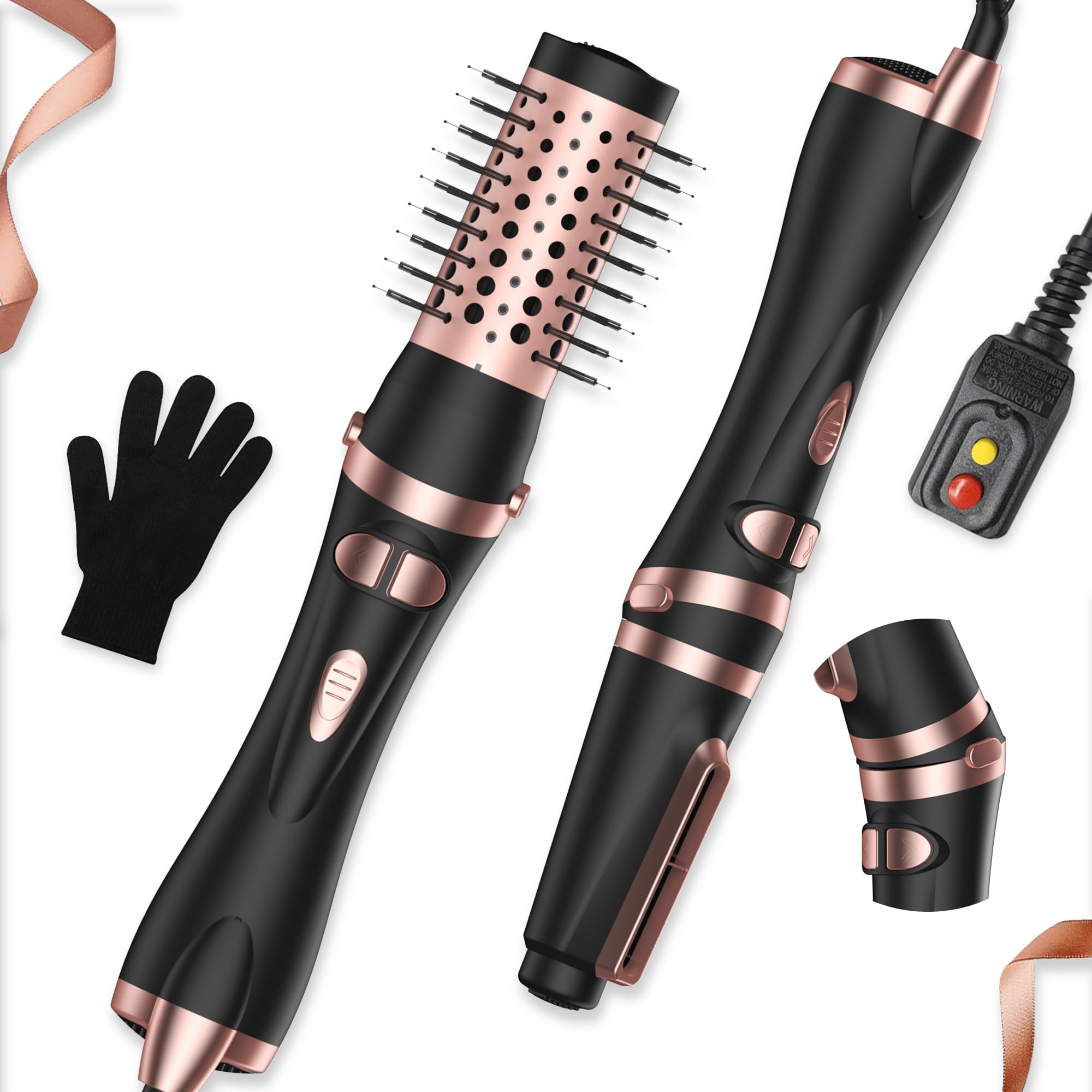 Blow Dryer Brush Set - 2 in 1 Round Brush Hair Dryer Black