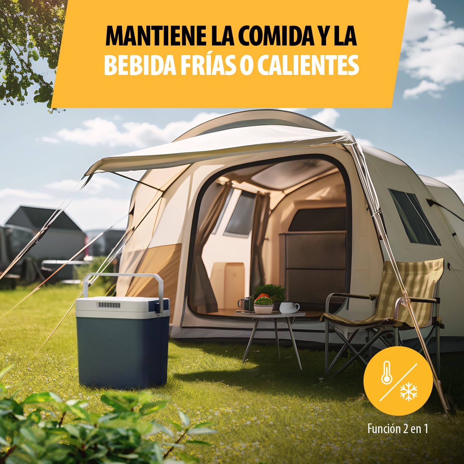 Tristar Nevera termoeléctrica - 30 L - Ideal para Camping y Viajes Largos - Enchufes de 12 y 230 V - 2 Modos - Enfría y calienta - KB-7530