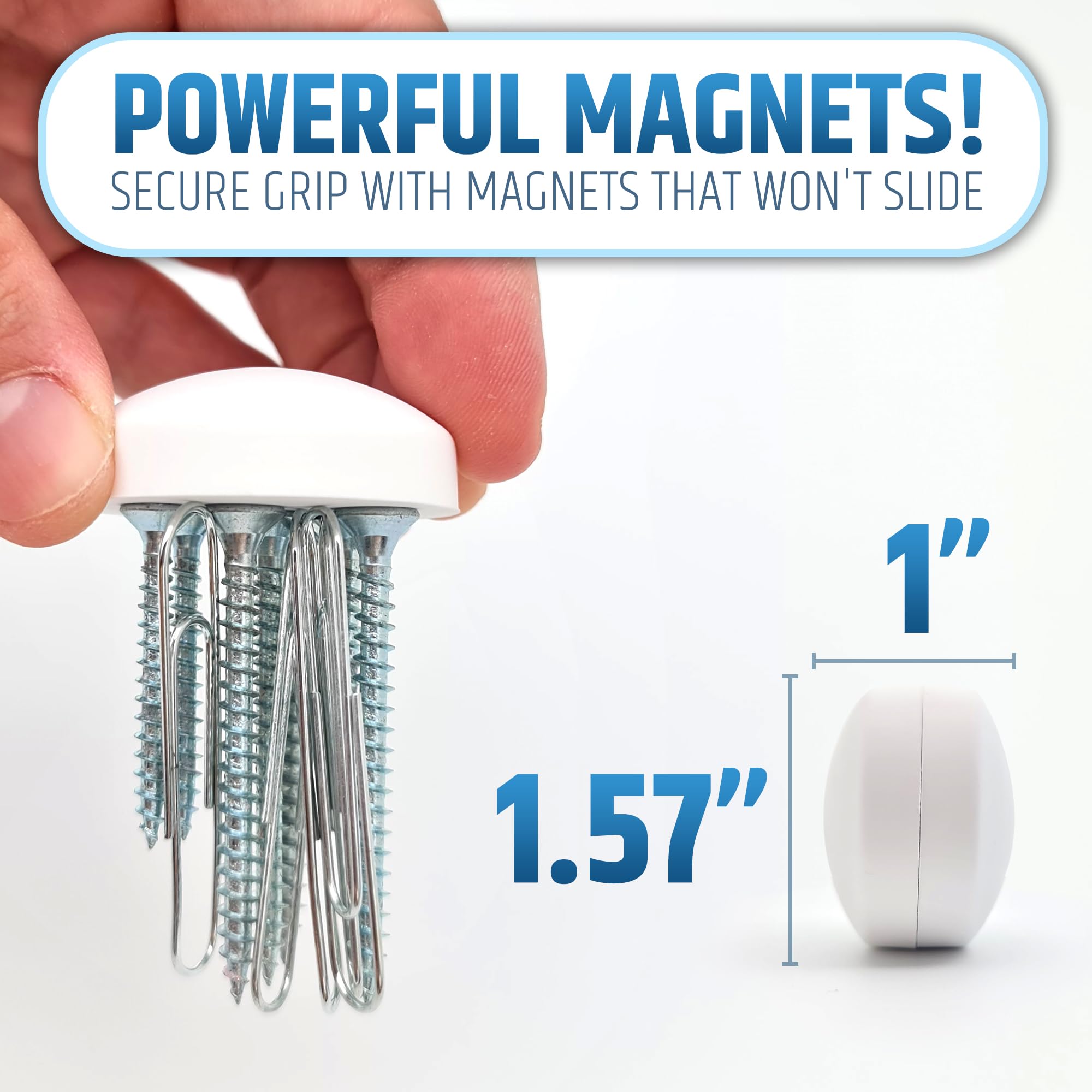 Pesi magnetici per tenda da doccia resistenti agli schizzi d'acqua – Avvolto in silicone a 360° – non arrugginisce – I magneti pesanti impediscono al rivestimento della tenda di soffiare | 4 paia |