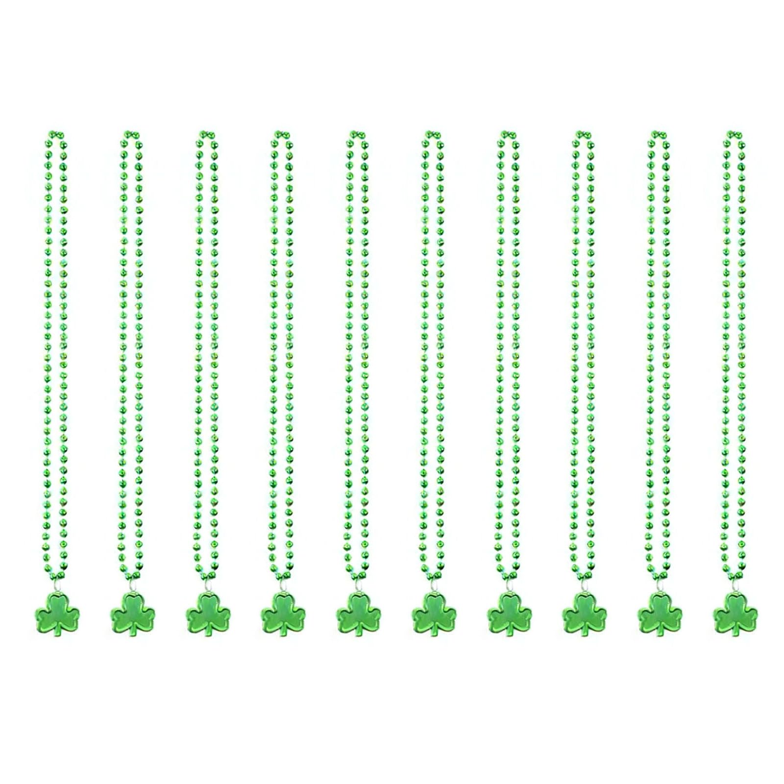 Elnwnnkc 10Pcs Patricks Day Beads Necklace Patricks Day Jewelry Accessories for Women Men Adult Kid Irish Festival Celebration Beads Necklace