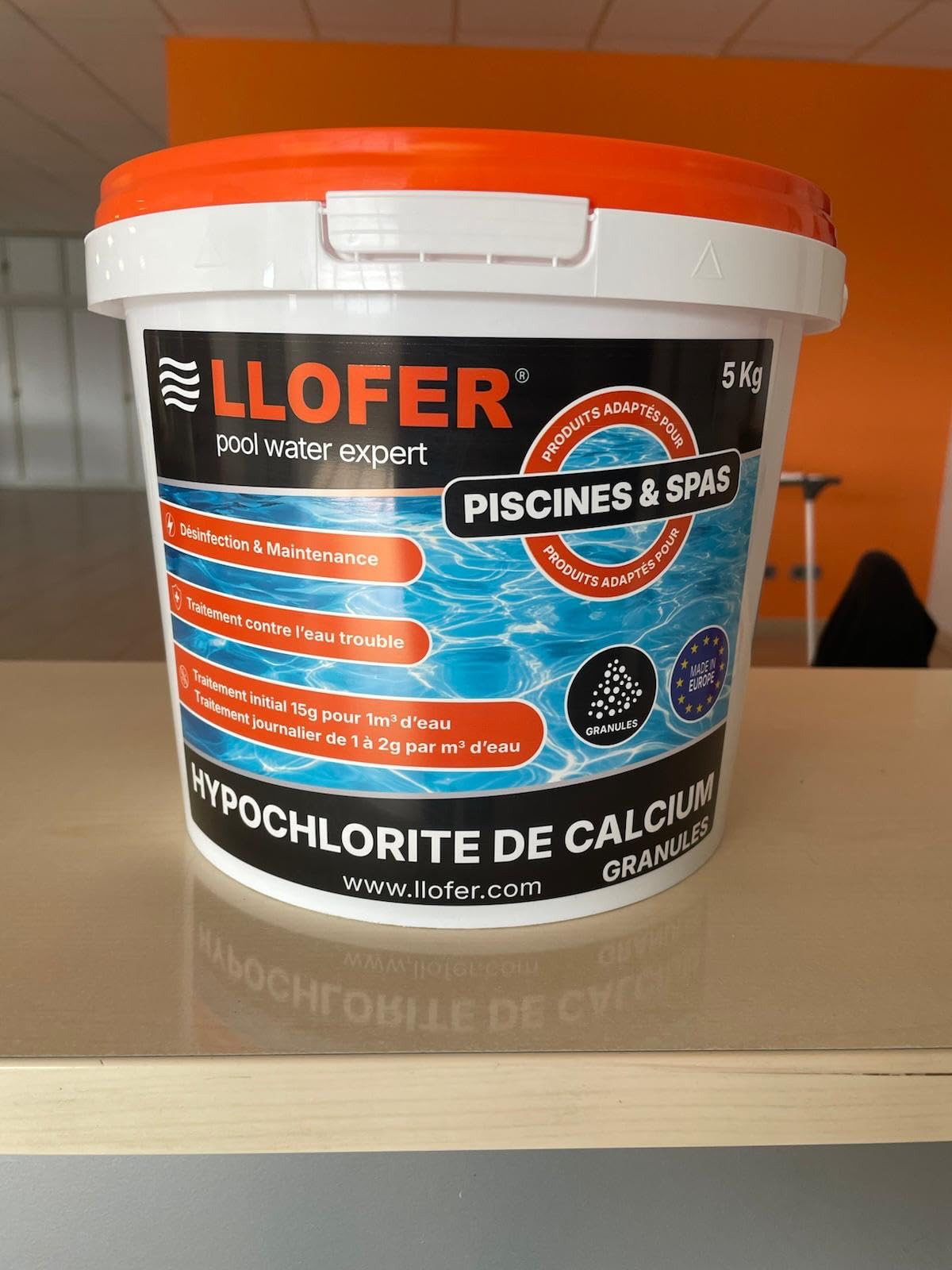 5 Kg Hypochlorite de Calcium granulés - Chlore Choc - Eau Verte & Trouble - chloration Choc Piscine