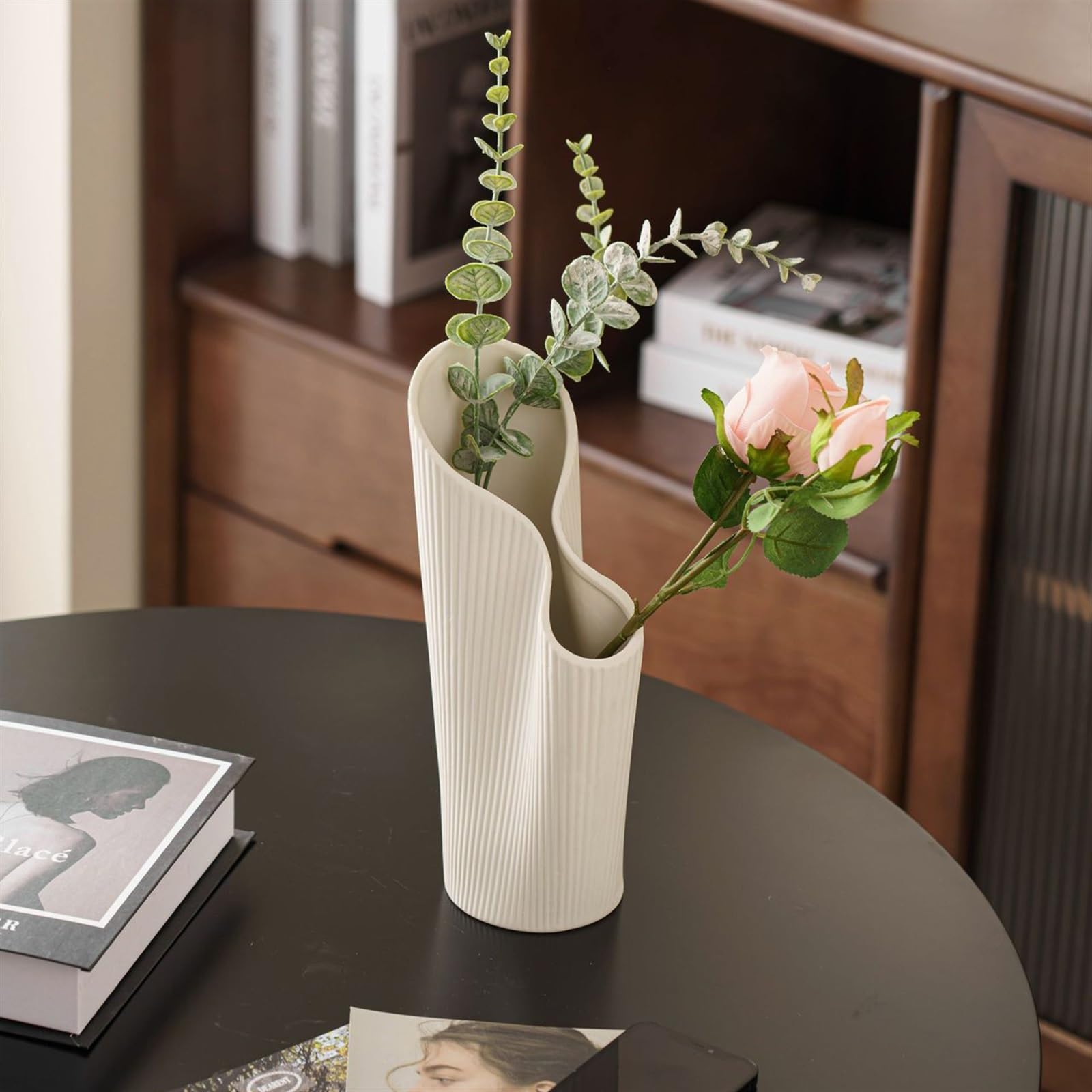 Vaso in ceramica, vasi da fiori moderni per arredamento, vasi in ceramica per fiori, vaso decorativo per fiori, vaso Boho
