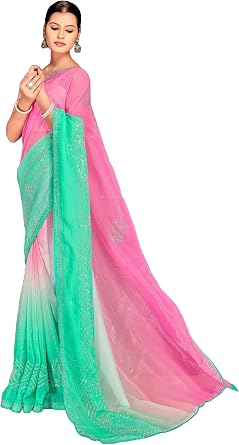 Indian Women Saree Silk with Zari Work Saree Blouse Piece Sari 15021