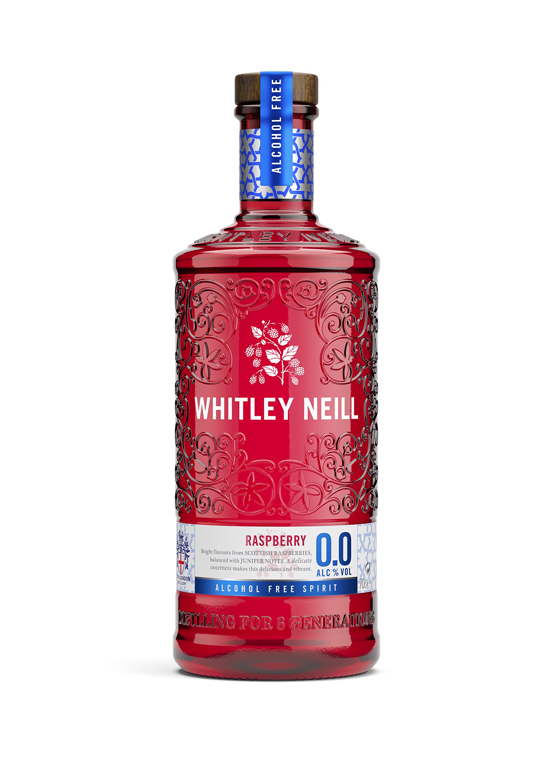 Whitley Neill Raspberry Alcohol Free 0.0% Gin 70cl