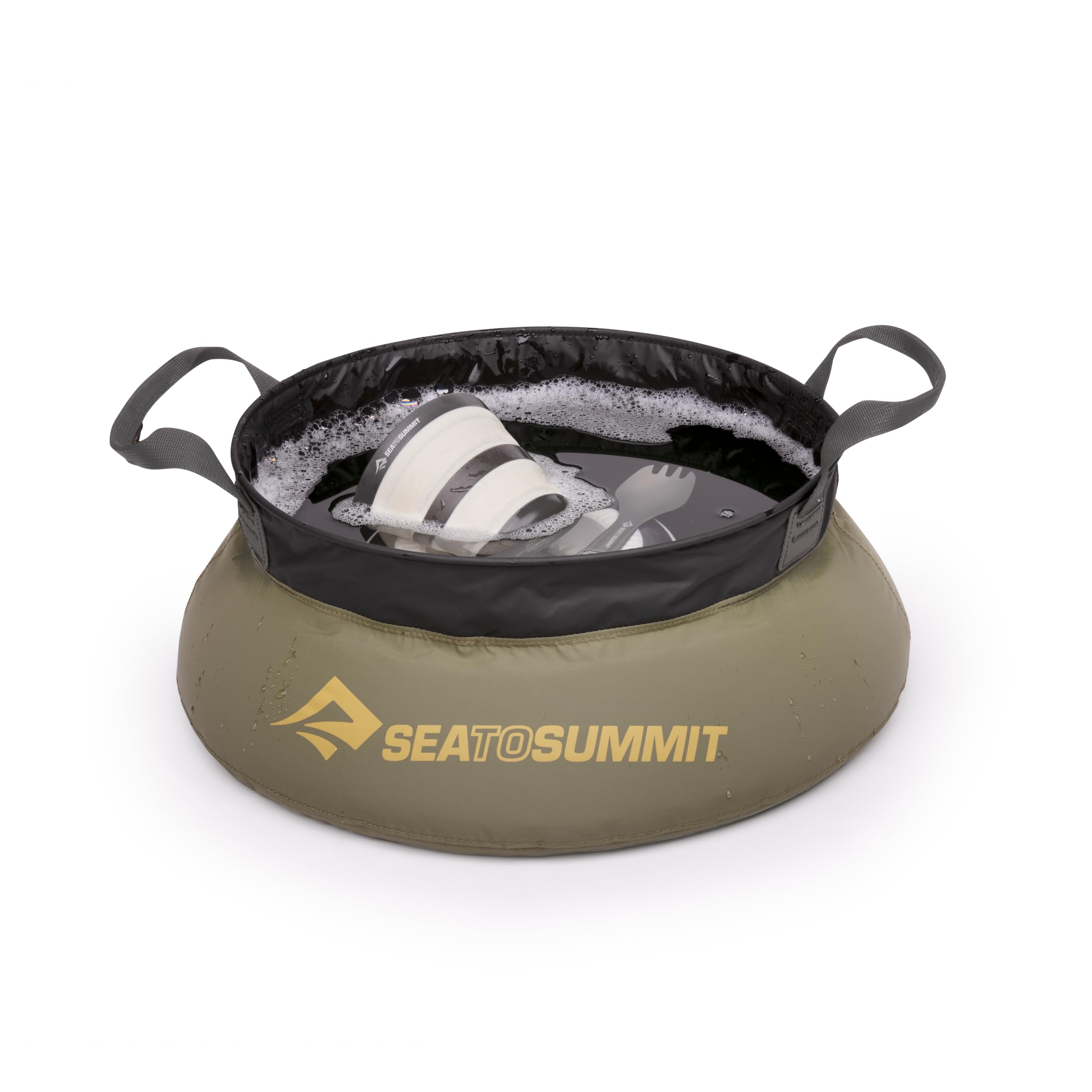 Sea to Summit Kitchen Sink – 20L - Burnt Olive - Camping Outdoor Washing Up B...