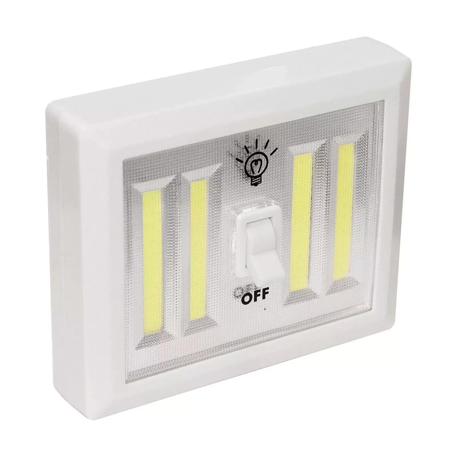 Garden mile Dual COB LED Battery Lights for Cupboards Cordless Night Light with Switch Battery Operated Super Bright Portable Cupboard Battery Lights for Shed Baby Nursery Bedrooms Kitchen Garage