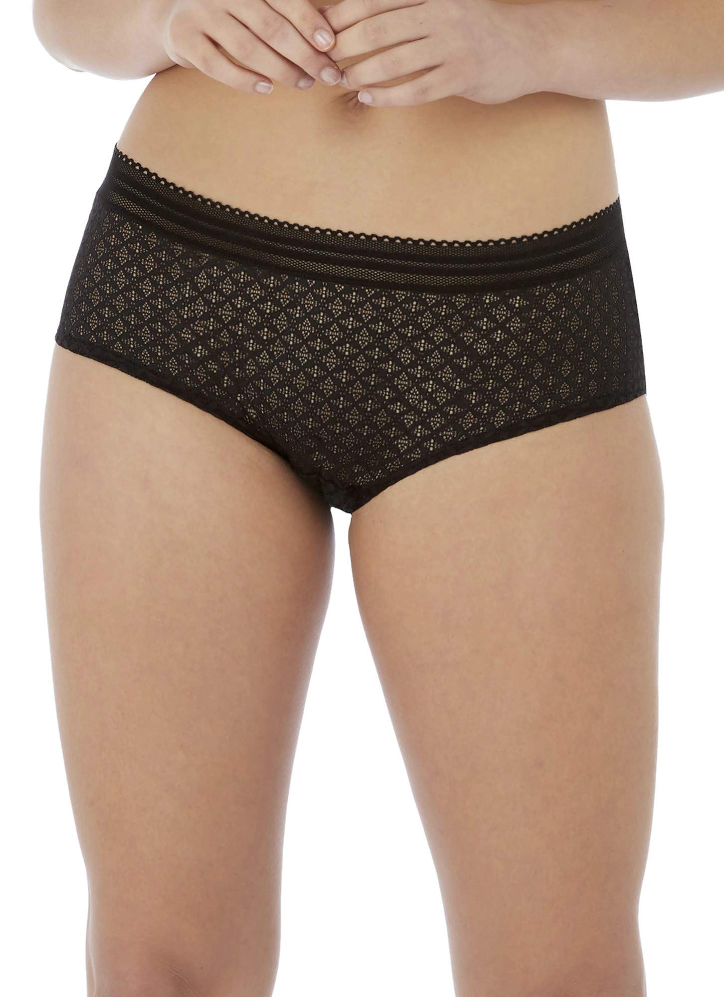 Freya Women's Viva Short Brief Boy Panties, Lace Noir, M