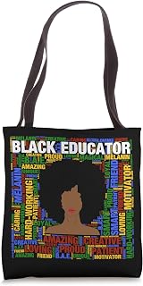 Black African American Educator Teacher Gift Tote Bag