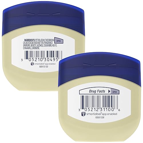 Miniatura 2 de Vaseline Original & Cocoa Butter Healing Jelly Travel-Size Variety 4-Pack – Rich Moisturizing Ointment, Skin Protectant for Soothing Cracked, Dry