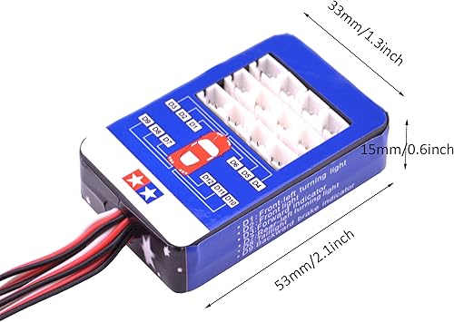 Miniatura 6 de 12 RC Car LED Kit de iluminación de freno de dirección simulación luz flash para modelos a escala 1/10 Yokomo Tamiya HSP HPI AXIAL RC4WD Traxxas
