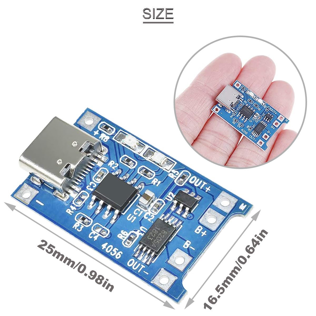 20 sztuk modułów ładowania baterii litowej 5 V 1 A moduł ładowania 18650 litowa płyta ładująca USB z funkcją ochrony z czerwonym i czarnym kablem 26AWG