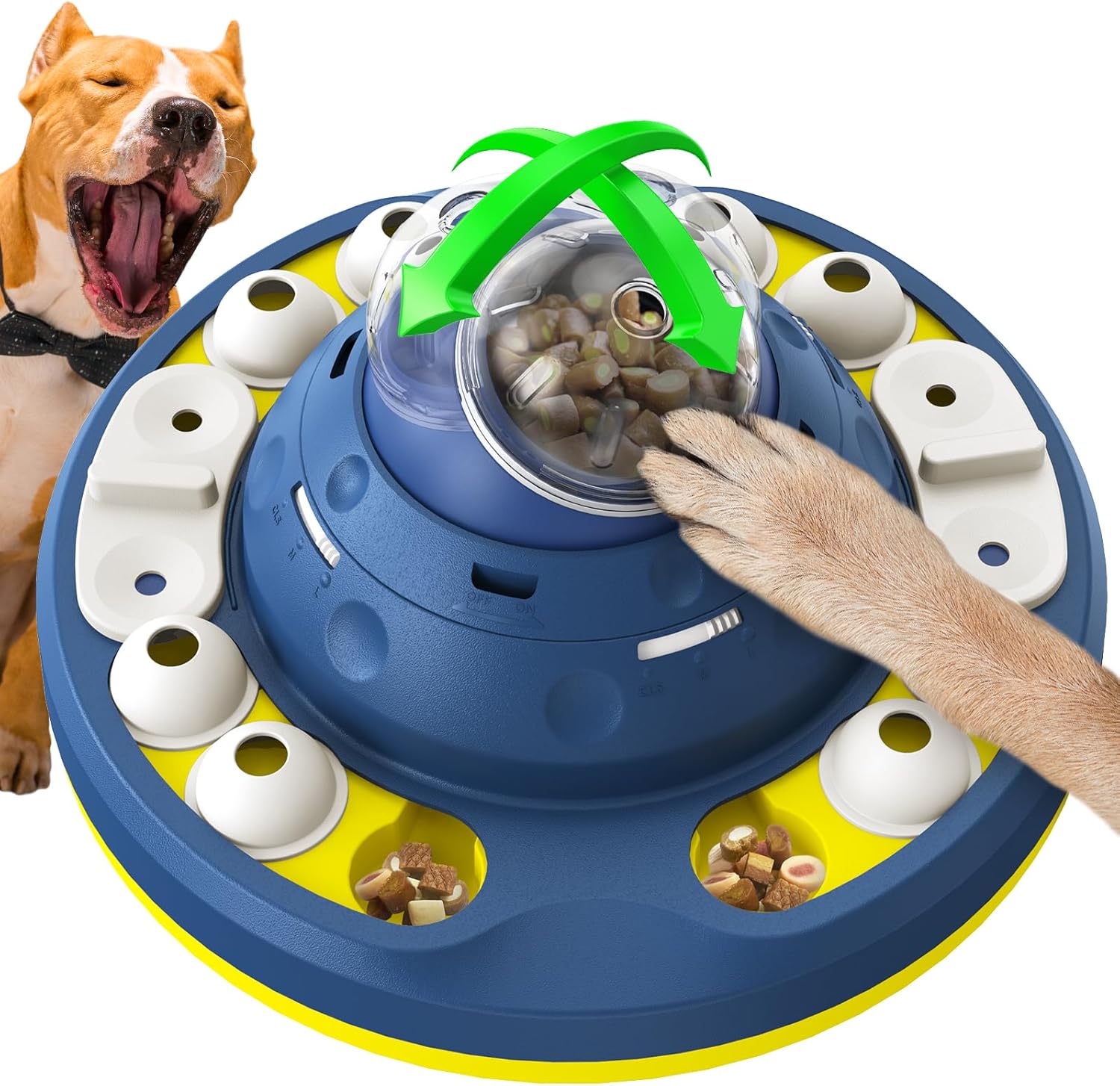 KADTC 2 Levels of Step-by-Step Challenge,Beginner to Advanced,Large Size Dog Puzzle Feeder Toy - U.S. Brand - Design Shake-to-Release Treat Food Dispenser for Dogs Mental Stimulation Enrichment Toys