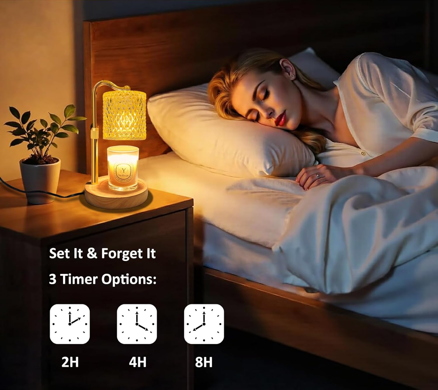 Candle Warmer Lamp with Timer Dimmer Adjustable Height, Birthday Gifts for Women, Candle Warmer for Jar Candles House Warming Gifts New Home Decor - Image 3