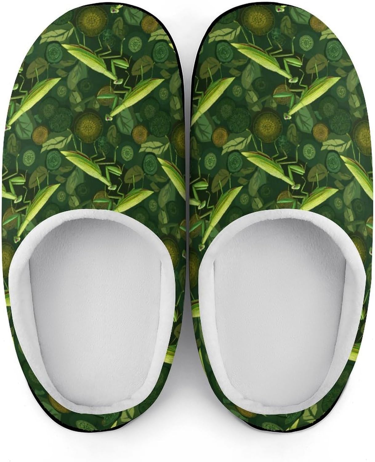 Insect Mantis Men's Cotton Slippers Cozy Memory Foam House Shoes Slip on for Indoor Outdoor - Image 4