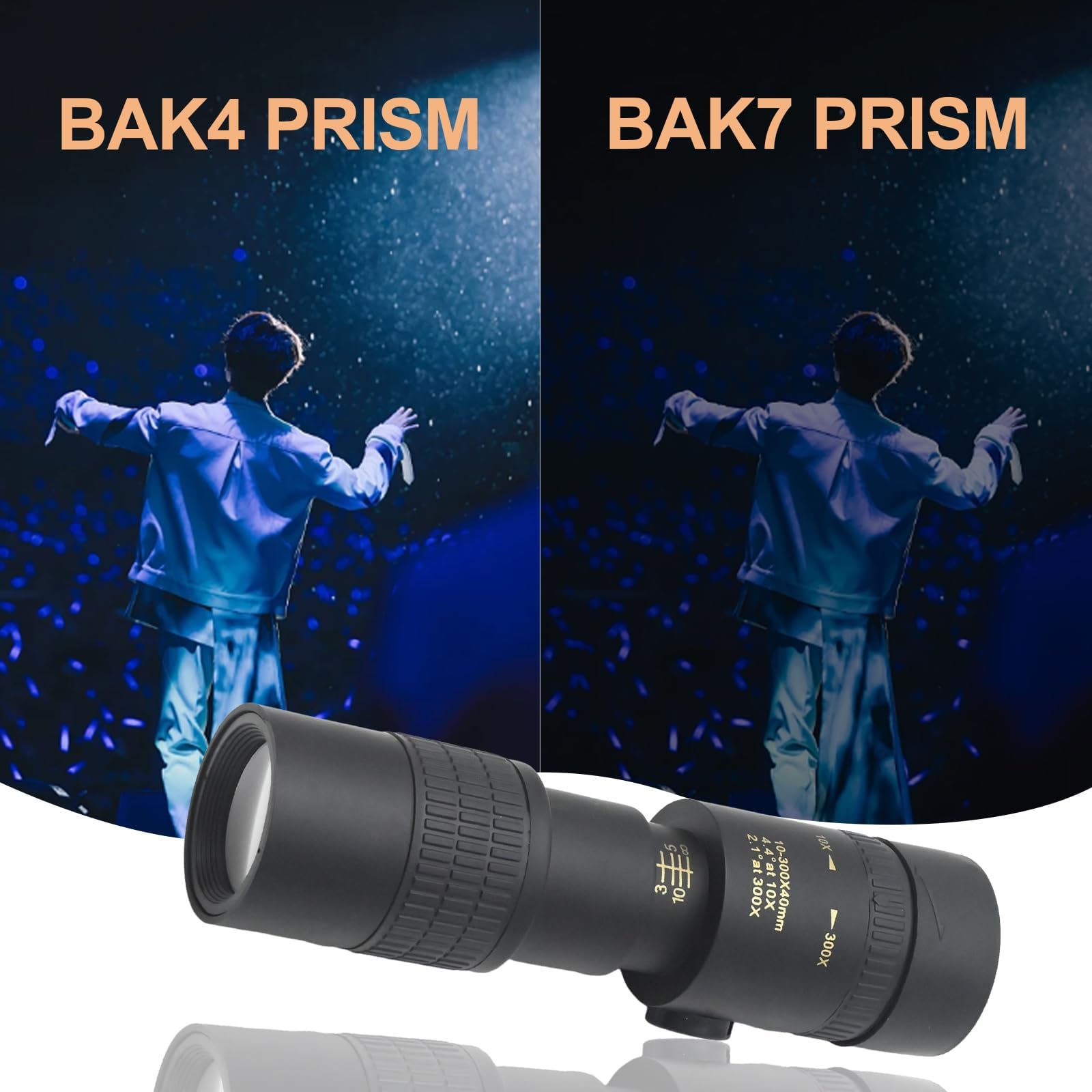 Hoypeyfiy Monocolo impermeabile 10-30x40 IP66 con supporto per telefono, lente FMC per la massima trasmissione della luce, ideale per bird watching, viaggi ed eventi sportivi