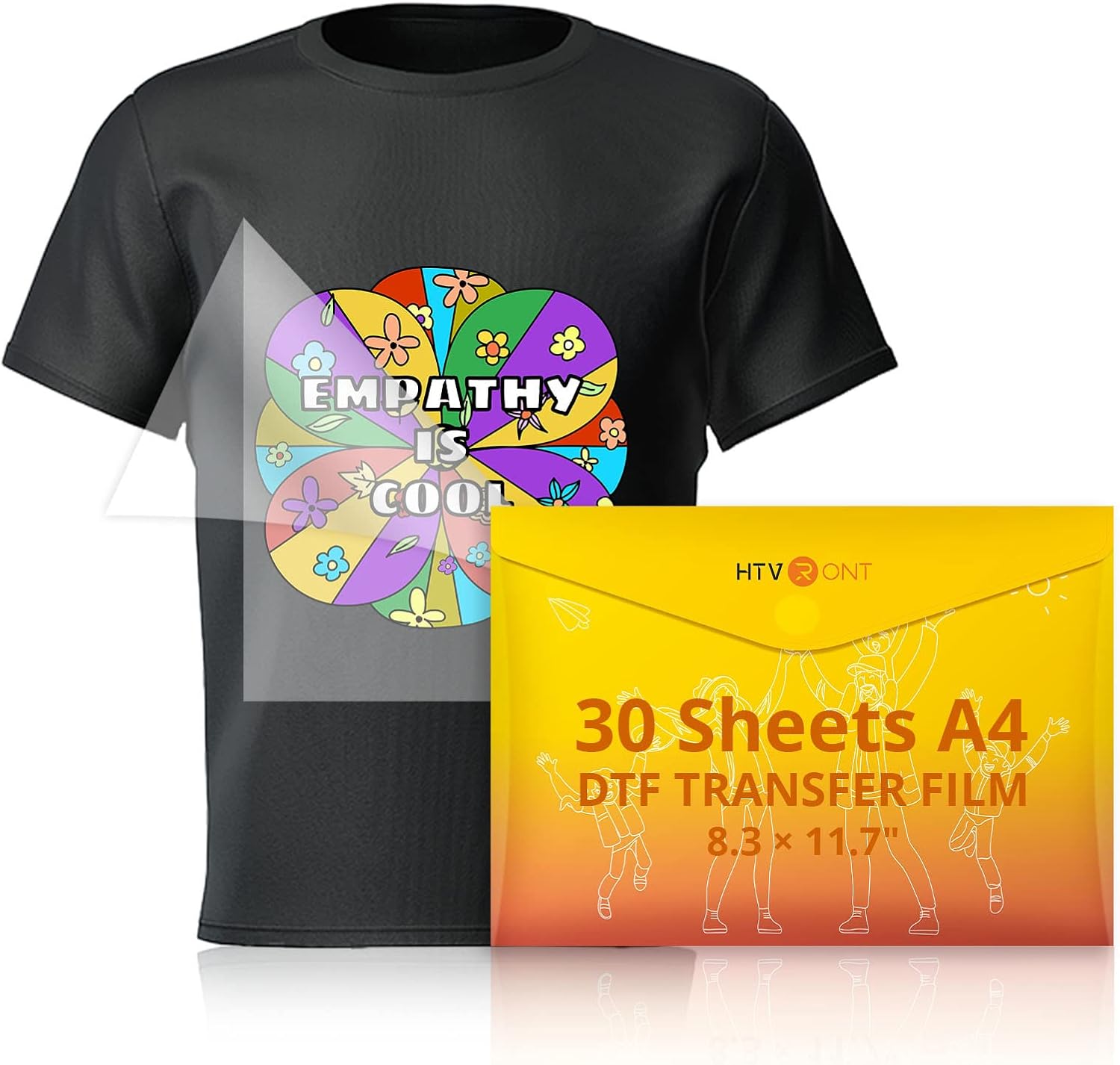 HTVRONT DTF Transfer Film for Sublimation 30 Sheets of A4 (8.3×11.7