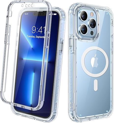 Miniatura 165 de Diaclara Funda magnética diseñada para iPhone Air, protector de pantalla de cuerpo completo, compatible con MagSafe, funda militar a prueba de Azul