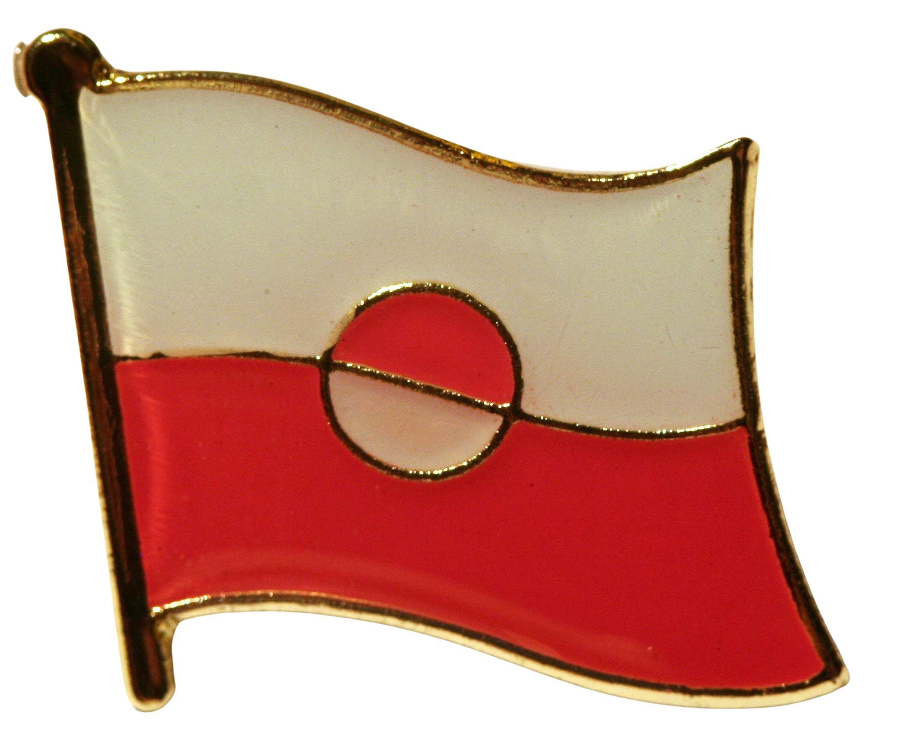 Buxton's Badges Multiple Greenland Flag Pin Badge