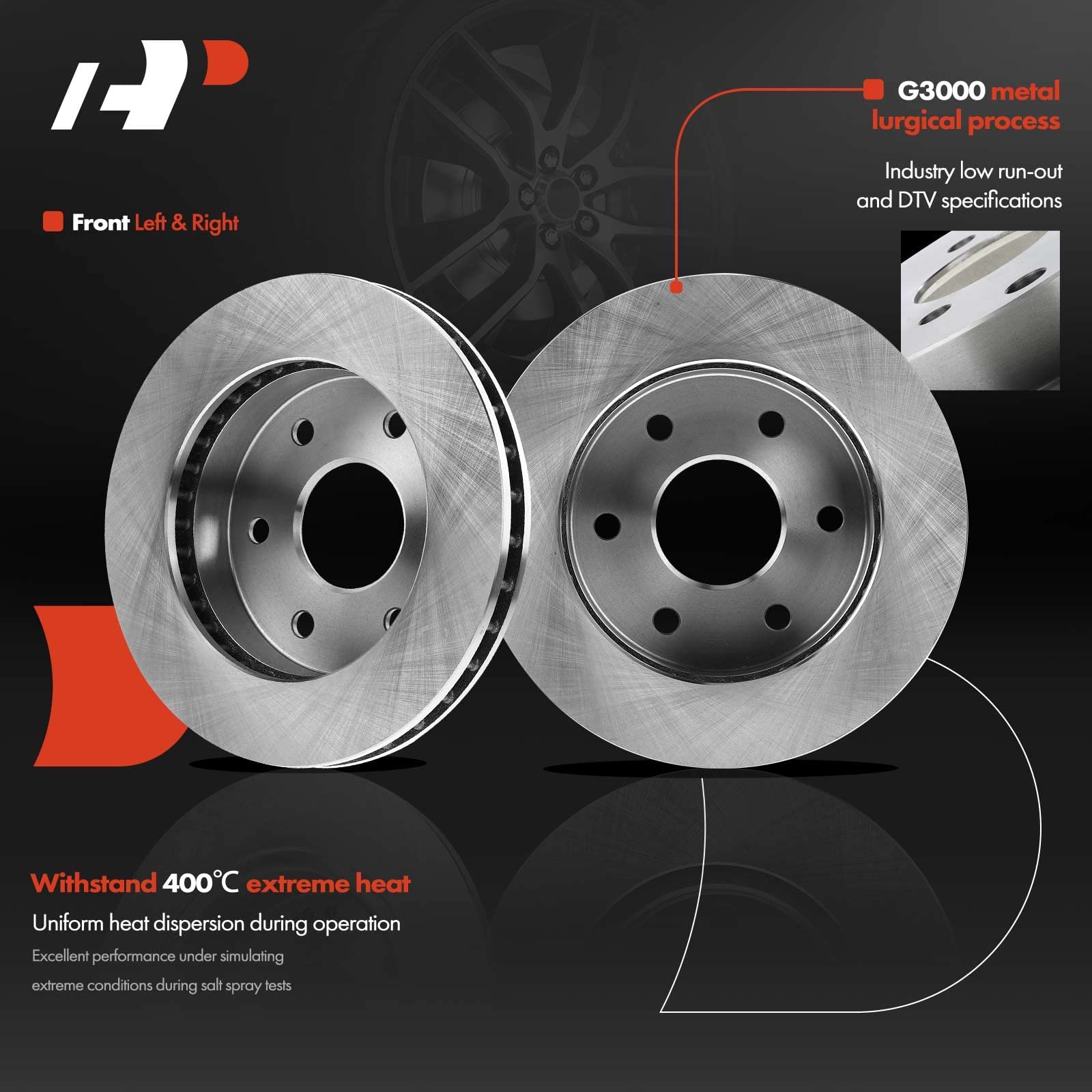 EBC Premium Front Rotors (295x33mm) | 99-01 Cadillac Escalade 5.7 main image 0