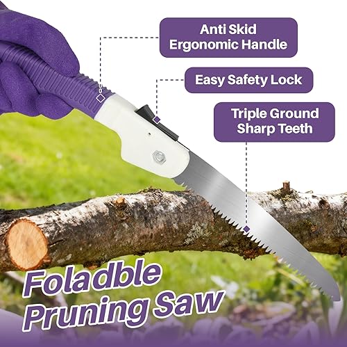 Miniatura 5 de MelonArt Juego de herramientas de jardín, 10 piezas de herramientas de jardinería resistentes, juego de regalo de jardín para mujeres, juego de