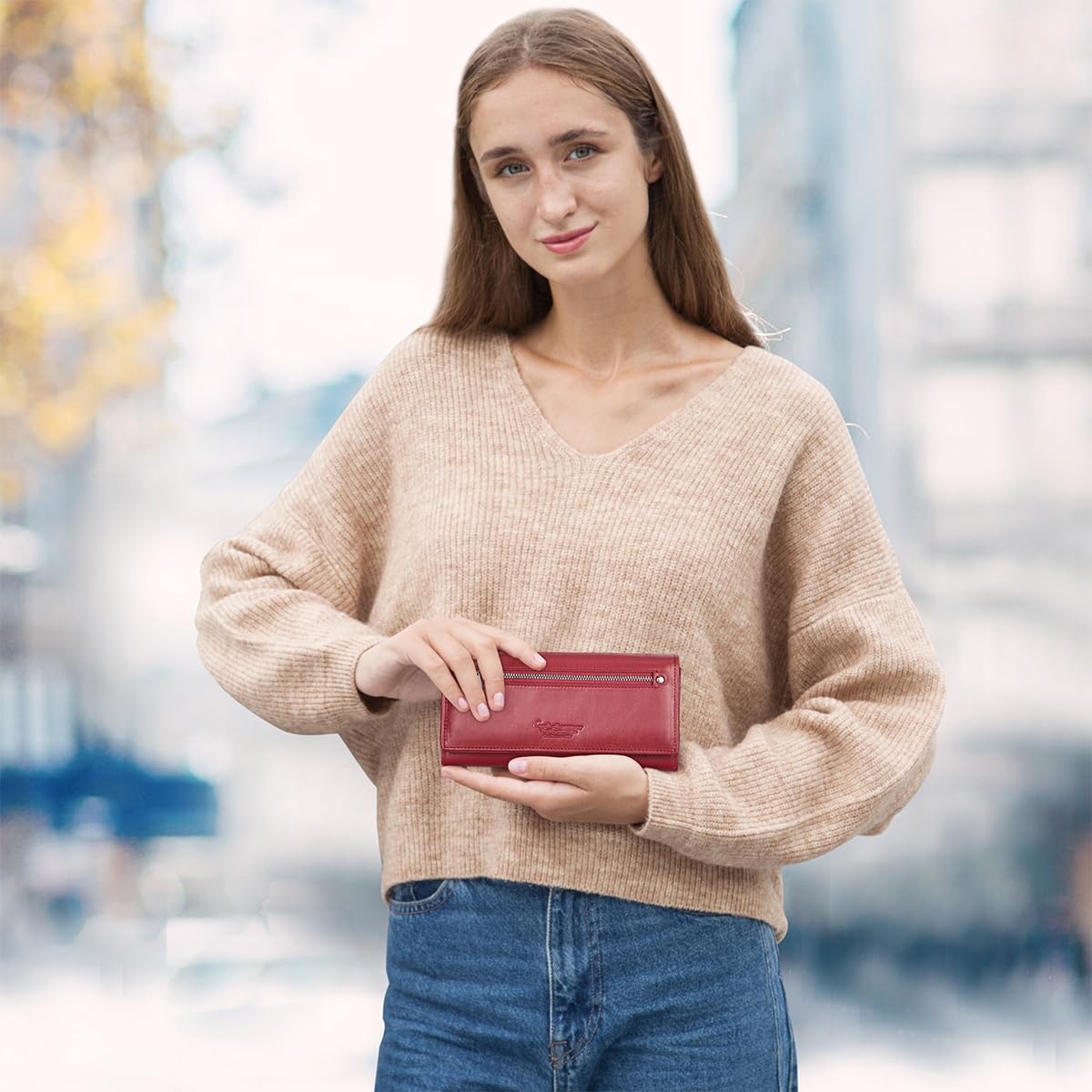 Contacts Carteira Bifold Feminina em Couro Legítimo com 15 Porta-Cartões, Bolso para Moedas, Compartimento para Notas, Porta-ID e Suporte para Celular, Compacta e Luxo(Vermelho) em promoção! Veja a oferta e mais achadinhos de Bolsas 3 Hoje é o melhor dia para comprar Contacts Carteira Bifold Feminina em Couro Legítimo com 15 Porta-Cartões, Bolso para Moedas, Compartimento para Notas, Porta-ID e Suporte para Celular, Compacta e Luxo(Vermelho) com aquele preço maroto! Promoção! Aproveite a oferta! 3