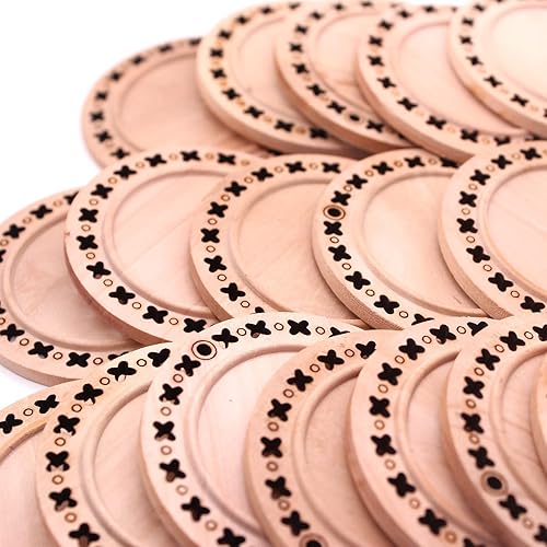 Miniatura 6 de 20 piezas de 2.36 pulgadas de virutas de madera naturales hechas a mano que se pueden utilizar para arte y manualidades, tecnología de adornos de