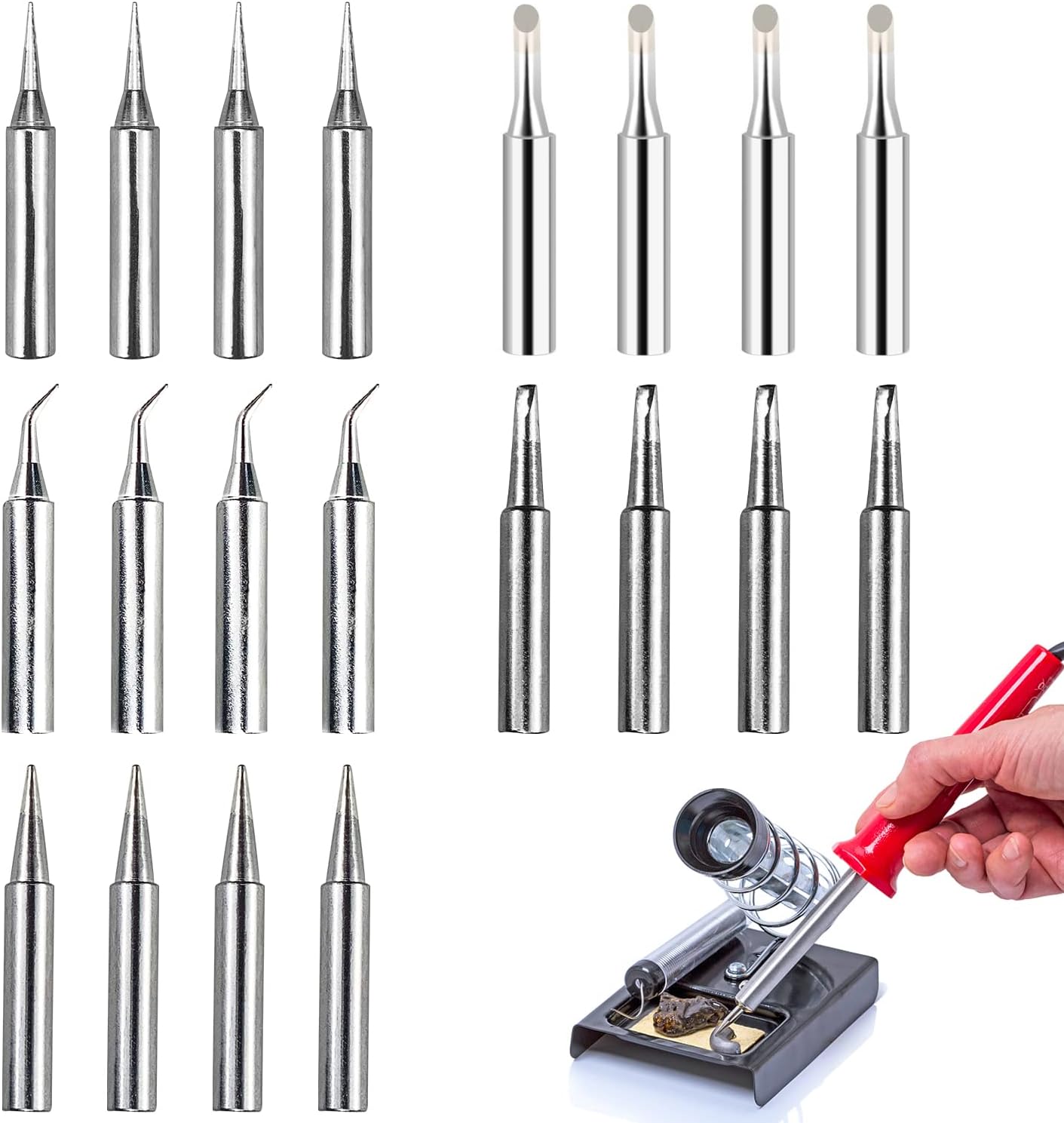 20Pcs 900M Soldering Iron Tips LeadFree Soldering Iron Tips for Hakko