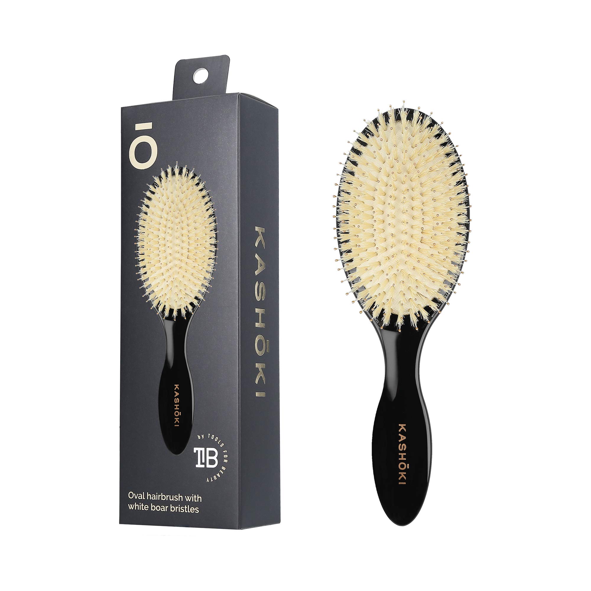 Kashoki Smooth White Detangler, spazzola districante ovale, XL, 100 g