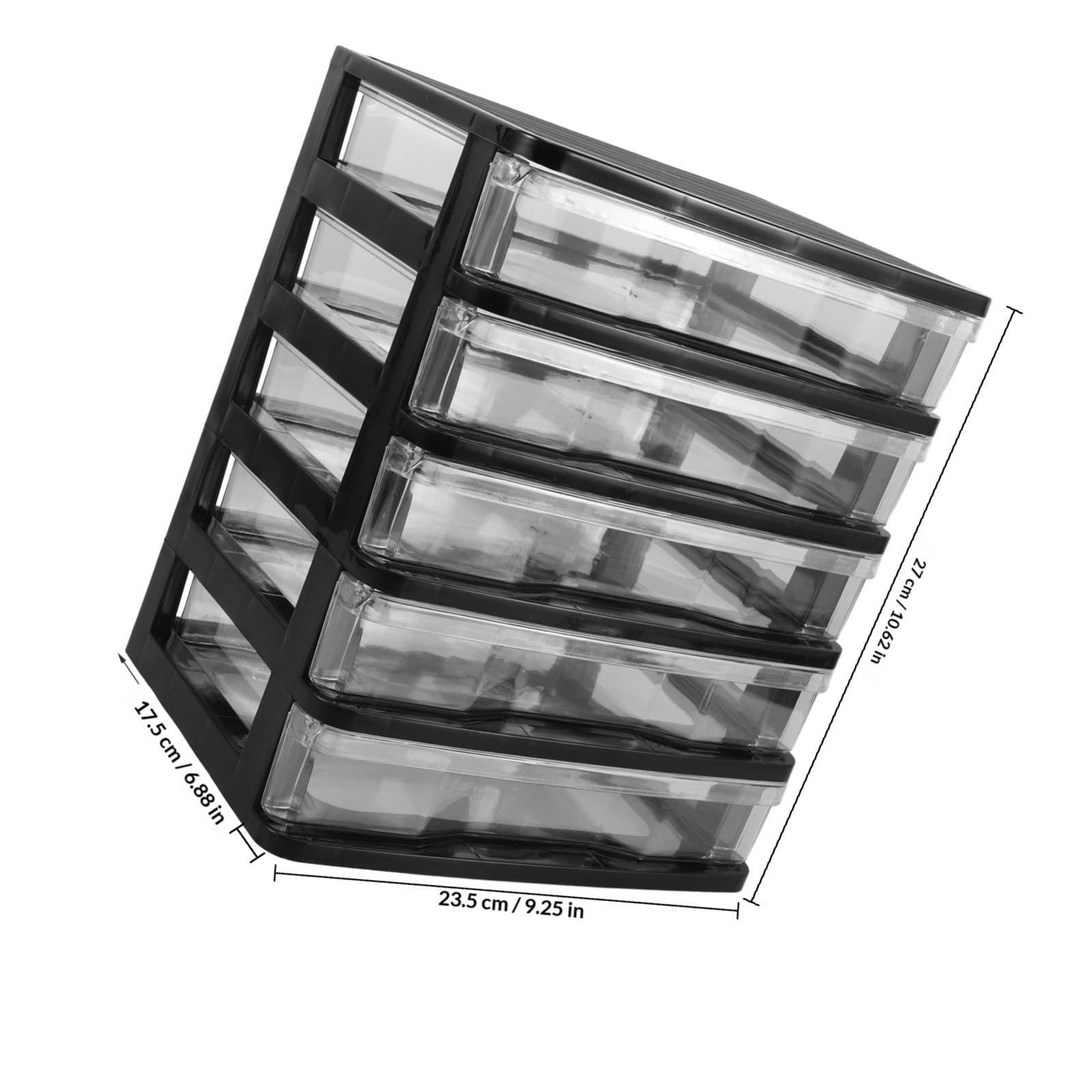POPETPOP Organizer per Cassetti da Scrivania Multi-strato in Plastico Trasparente Visibilità Chiara per Cosmetici e Piccoli Oggetti, per Bagno e Decorazione Casa